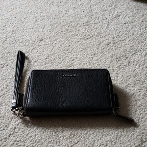Coach wallet with wrist strap